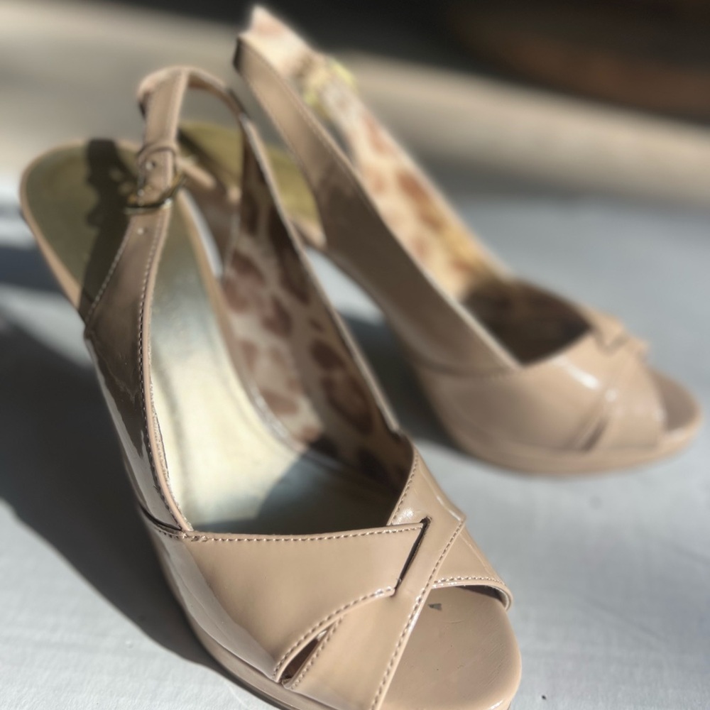Elegant Beige Slingback Heels